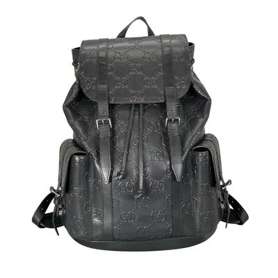 Рюкзак GG с тиснением Рюкзак · Daypack кожаный черный унисекс 625770 Б/у