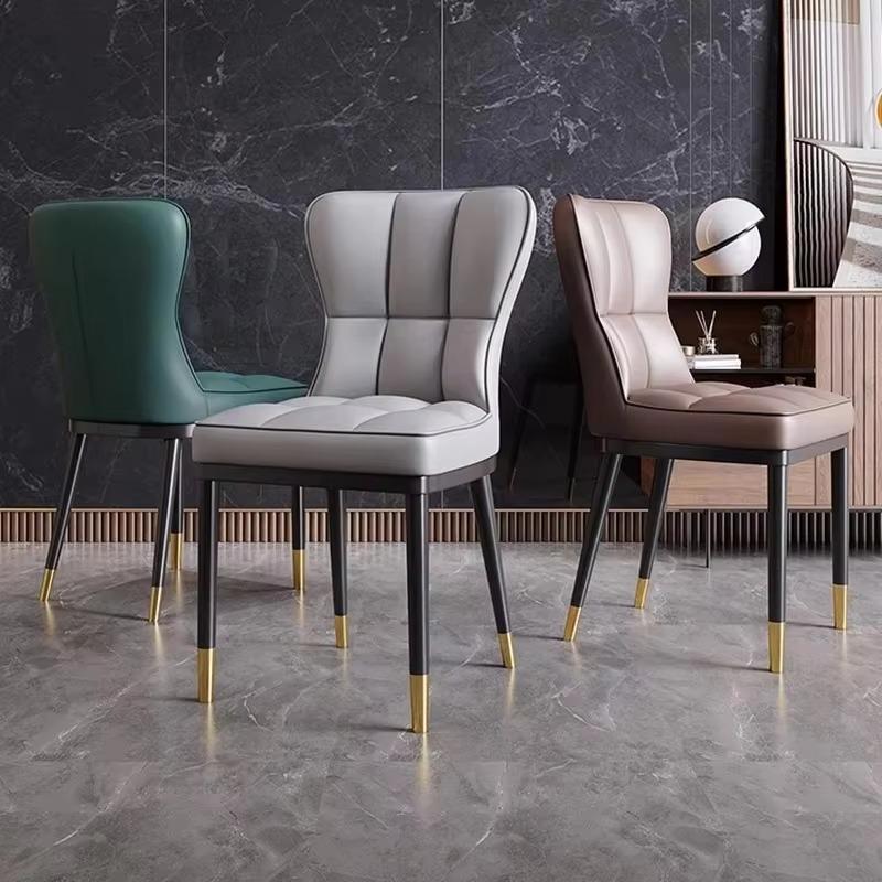 Nordic Simple Dining Chairs Luxury Upholstered Ergonomic European Dining Chairs Trendy Beauty Eetkamerstoel Kitchen Furniture