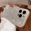Чехол-накладка на весь экран с блестками в клетку и пайетками для iPhone 17 16 15 14 13 12 Pro Max, Сверкающий чехол с защитой камеры