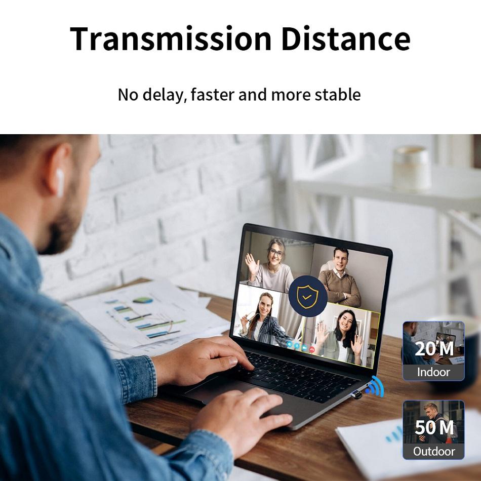 USB Bluetooth 5.4 адаптер беспроводной музыкальный передатчик приемник Bluetooth Dongle беспроводной USB адаптер для компьютера ПК ноутбука