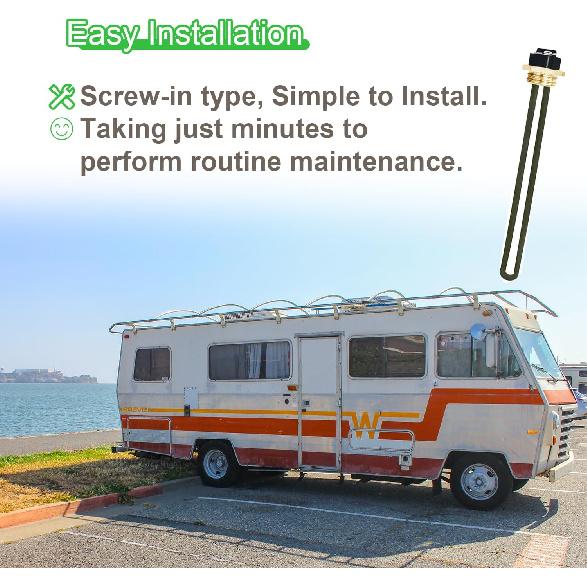 Модернизированный нагревательный элемент 520900 для электрического водонагревателя Suburban RV серии SW, замена 520789 232794, вкручиваемый 1440 Вт 120 В,