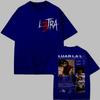 Unisex Women Clothing Fashion Hip Hop T-shirt Rapper Luar La L Poster Graphic T Shirts Music Album L3TRA Double Sided Print T Shirt
