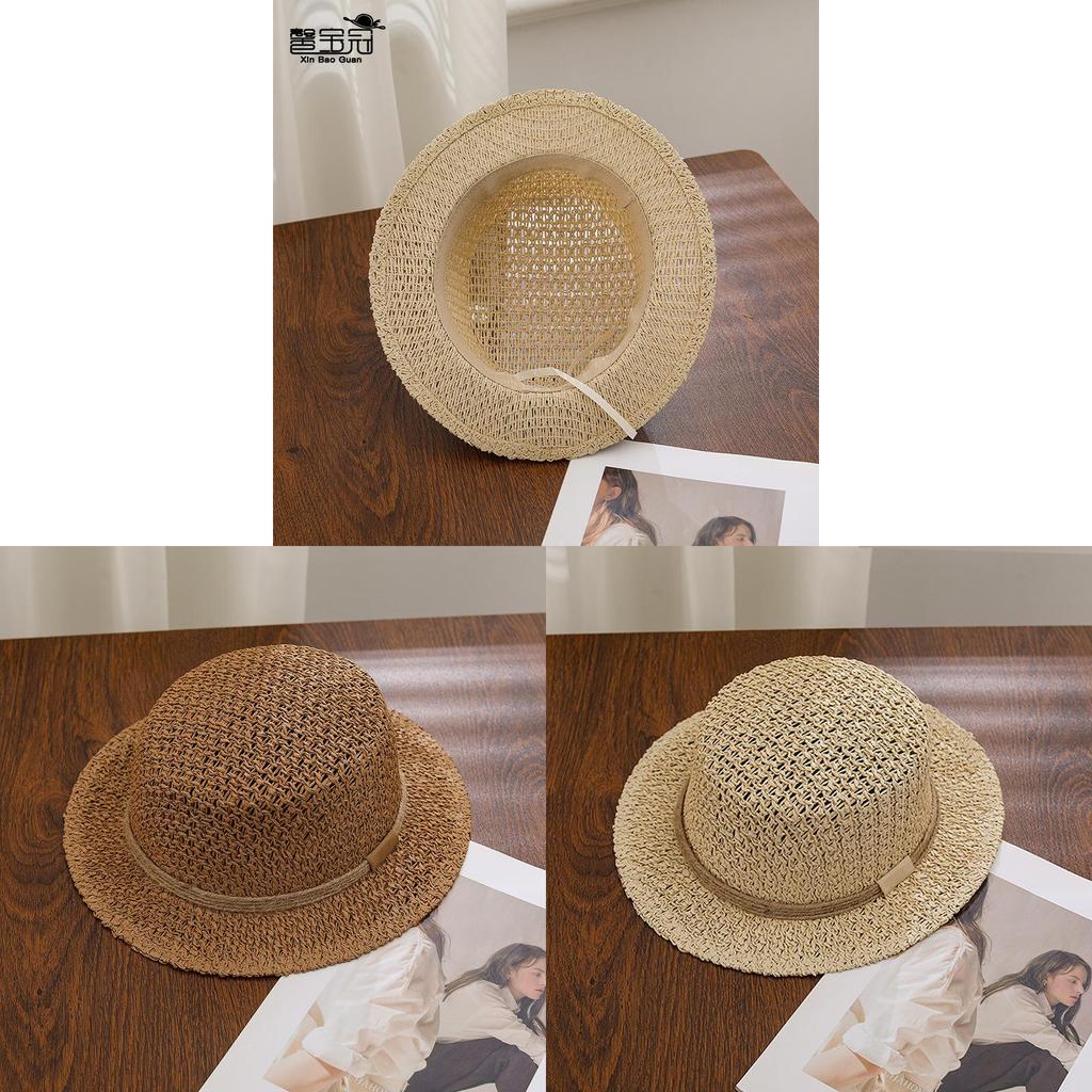Summer Straw Hat With Large Brim For Sunshade And Ventilation For Casual Outdoor Wear