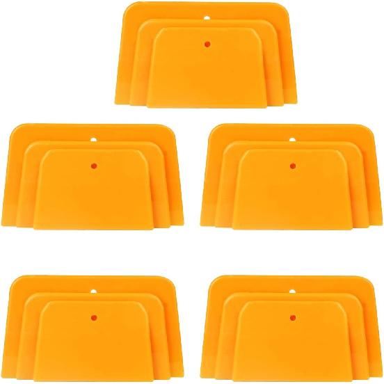 15pcs Body Filler Spreader, Hard Plastic 4/5/6 Inch Reusable Plastic Spreader Tool for Automotive Body Applying Fillers, Car Bodys Filler Spreader