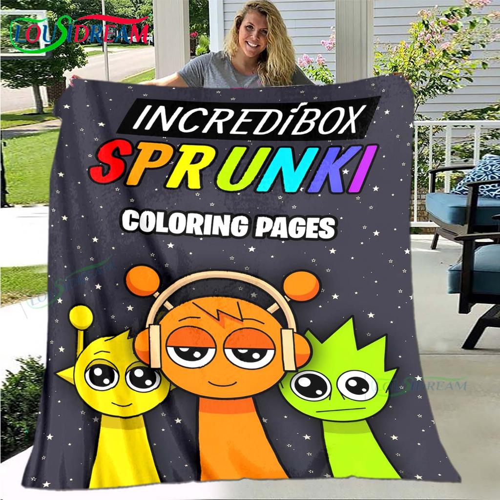 Модная S-Sprunki Incredibox Игра Четыре Сезона Плед Чехол на Диван Дорожная Кровать Плюшевый Плед Дорожный Офисный Плед для Отдыха Подарок