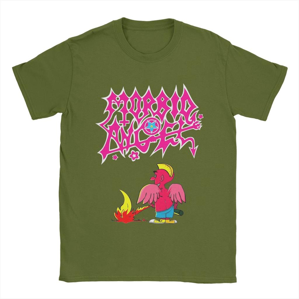 Футболка Morbid Angel Pink Devil Мужская 100% Хлопок Забавные Футболки Круглый Вырез Футболки Группы Короткий Рукав Одежда