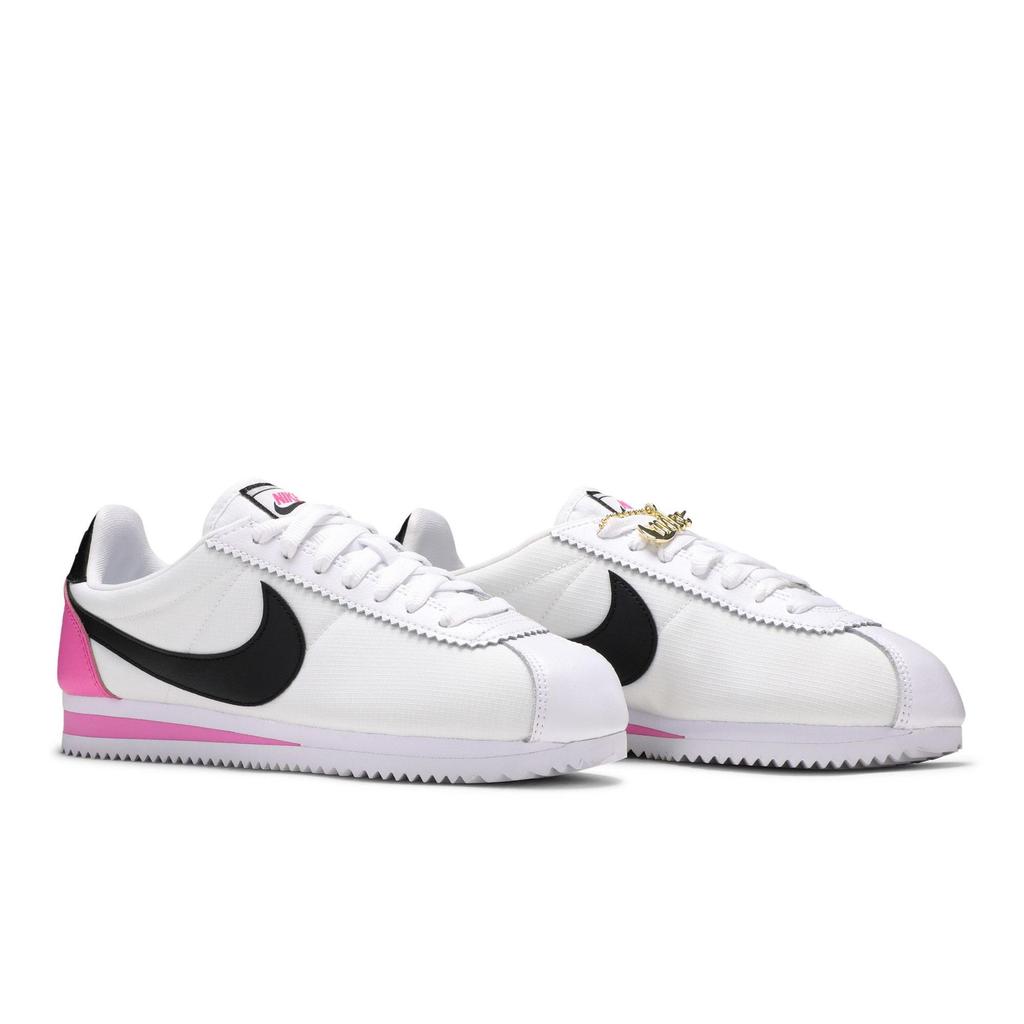 Nike Женские Классические Cortez PREM 'China Rose' (женские размеры) Белые / Черные / Розовые (China Rose) Беговые кроссовки 905614 106