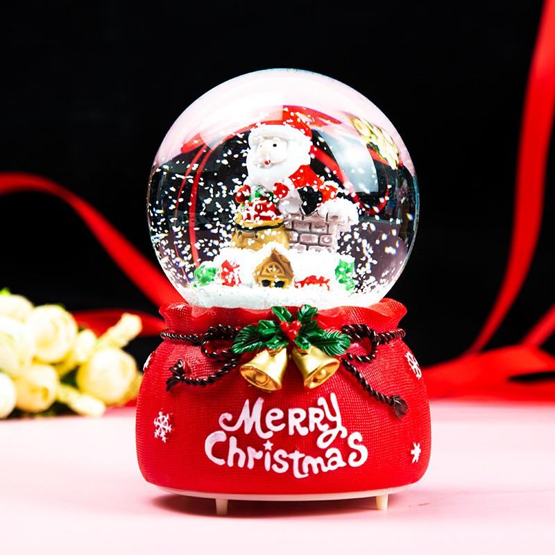 Rotating Carousel Music Box With Snow Globe Effect Kids Birthday Gift Decorative Resin Musical Toy