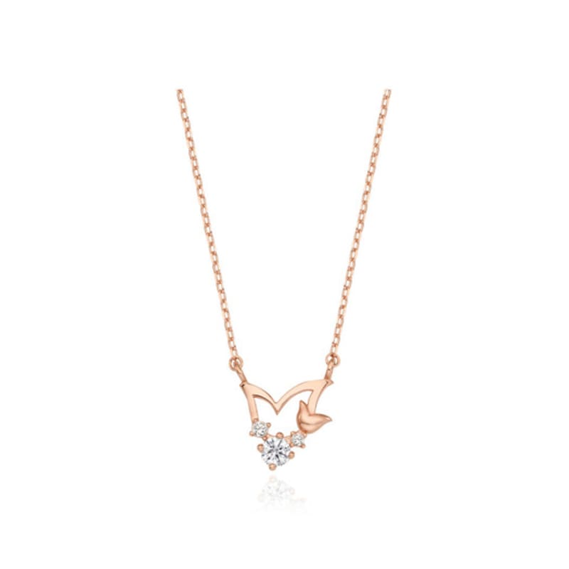 Tirr Lirr Twinkle Tulip Silver Pink Necklace TNSSVP13975S