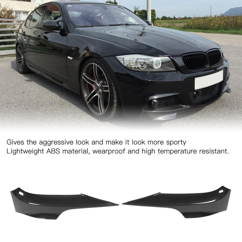 Front Bumper Lips Corner Spoilers Splitters Lower Bumper or Trim for 3 Series E92 M Sport 2006‑2010