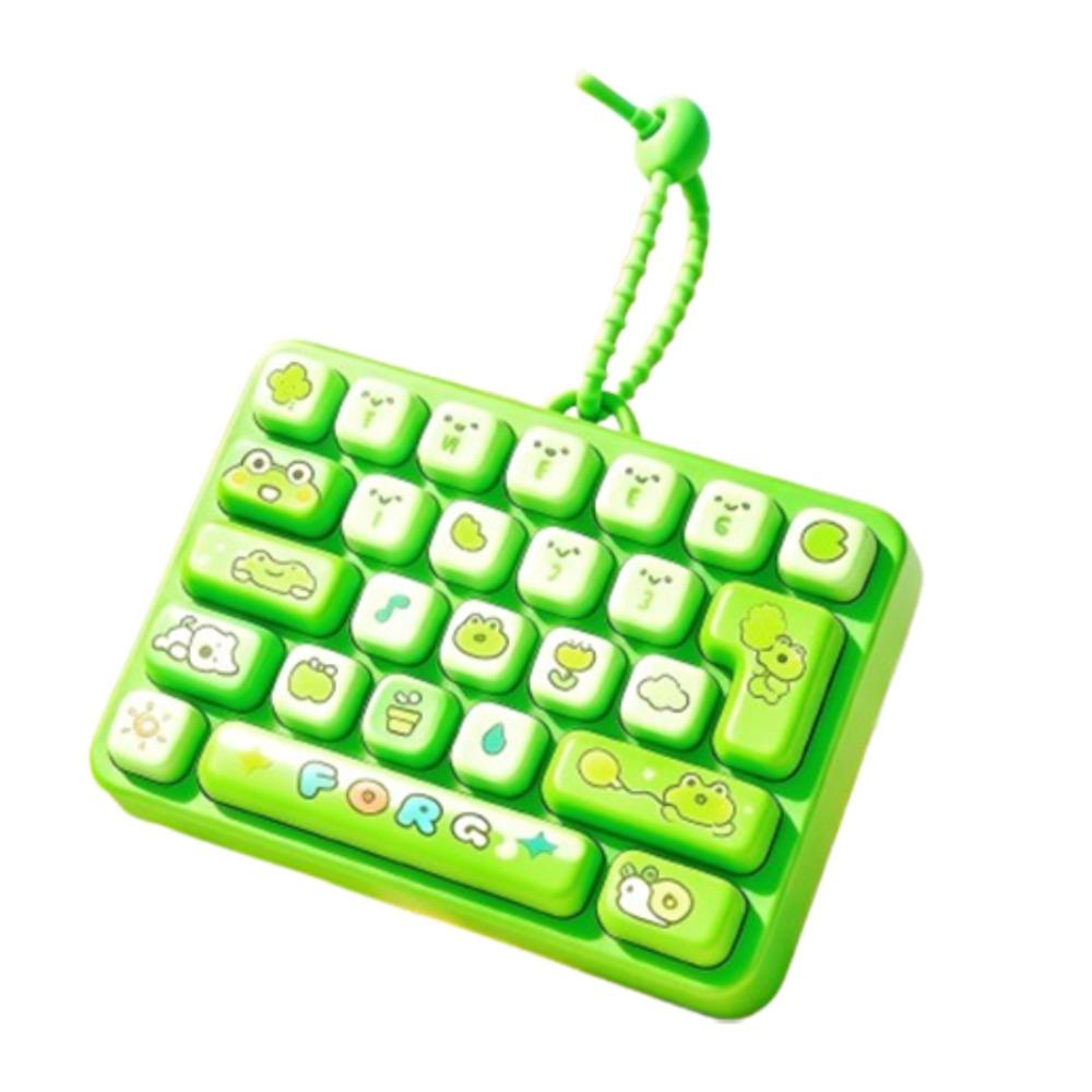 Animals 26 Keys Keyboard Keychain Cartoon Stress Relief Fidget Toy Travel Use