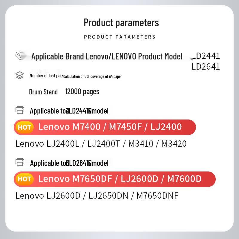 Совместимый картридж с тонером и блок барабана для Lenovo M7450F