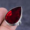 Garnet Gemstone 925 Sterling Silver Jewelry Ring Size 7.5