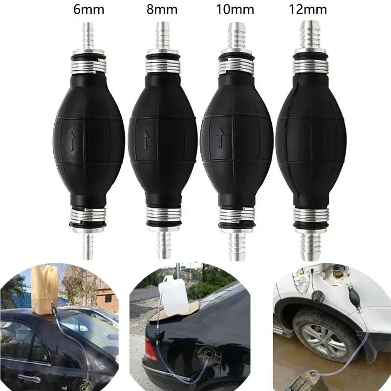1PC 6mm/8mm/10mm/12mm Fuel Pump Rubber Aluminum Hand Fuel Pump Line Hand Primer Bulb All Fuels For Car Boat Marine Outboard