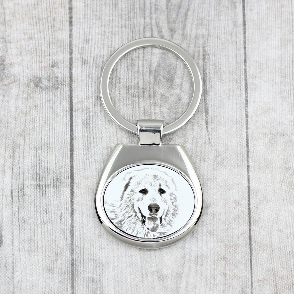 Pyrenean Mastiff, Mastín Del Pirineo - Keychain with a Dog, Keychain with a Print, Personalized Pendant from the Art-Dog Brand