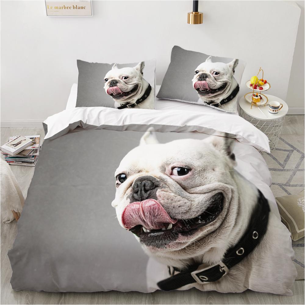 Dog Duvet Cover Set Double Queen King Size Bedding Set Black And White Border Shepherd Soft Comfortable 2/3pcs Twin Quilt Cover