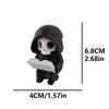 Gothic style skull hooded reading small death god ornament, Halloween desktop decoration, bedroom, study, office ornament