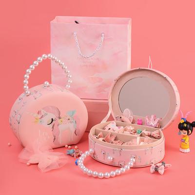 Мультяшный органайзер для ювелирных изделий, дорожный футляр для ювелирных изделий, коробки для сережек, ожерелий, колец, жемчуга, портативная сумка, шкатулка для ювелирных изделий из кожи для хранения