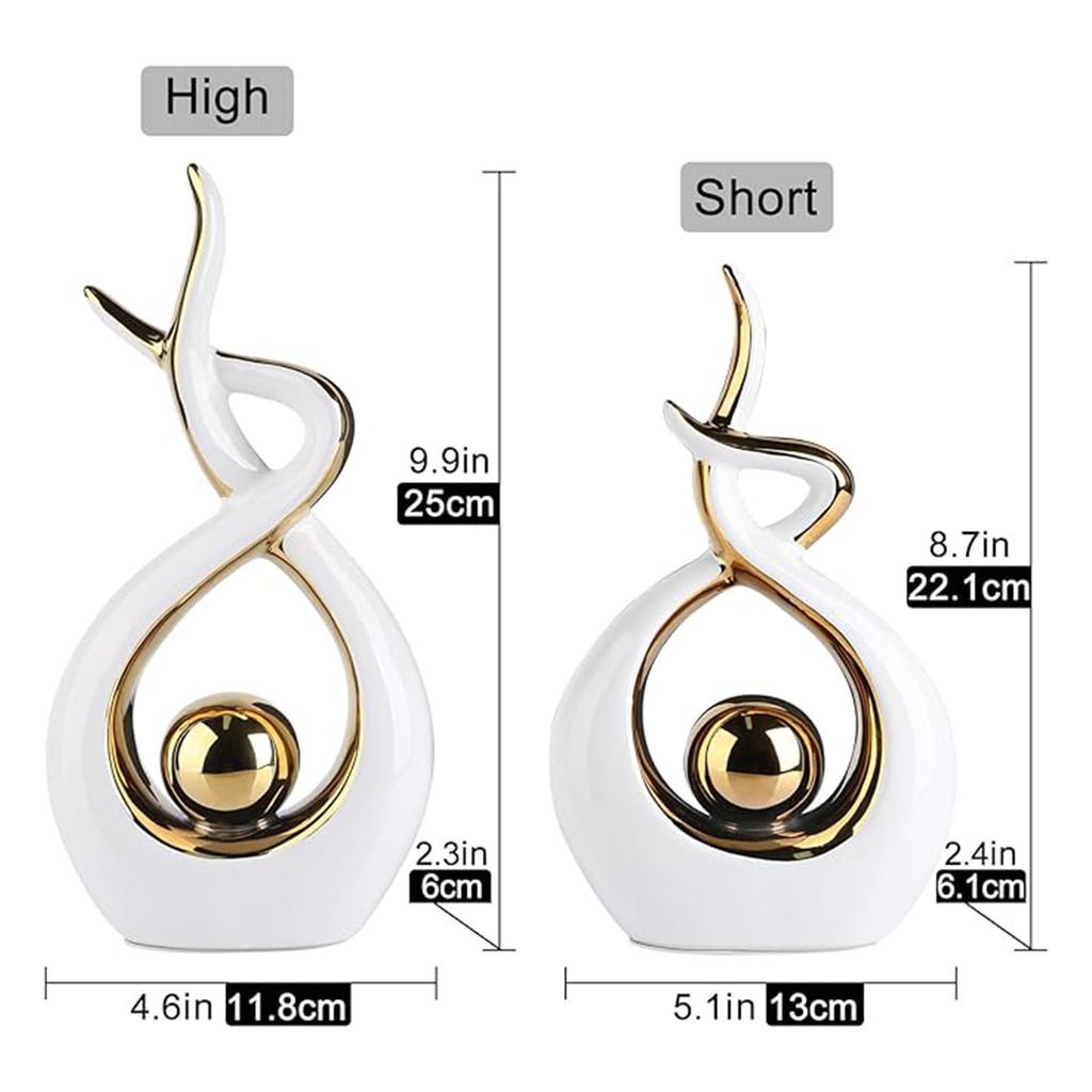 Украшение для дома Современное абстрактное искусство Керамическая статуя Украшение обеденного стола Столовая Офисное ядро Украшение гостиной Кофе