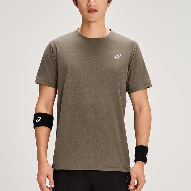 Asics Футболка Sports Lifestyle Series с коротким рукавом, влагоотводящая, быстросохнущая, для бега, мужская, темно-коричневая 2031F138-250