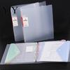 Multi-color File Bags 11 Hole Expandable Binder Folders for 2/3/4 Ring Document Pouch, Plastic Envelopes Light Blue Pouch Pocket with Snap Button