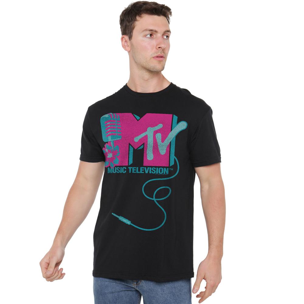 MTV Mens Microphone Logo T-Shirt