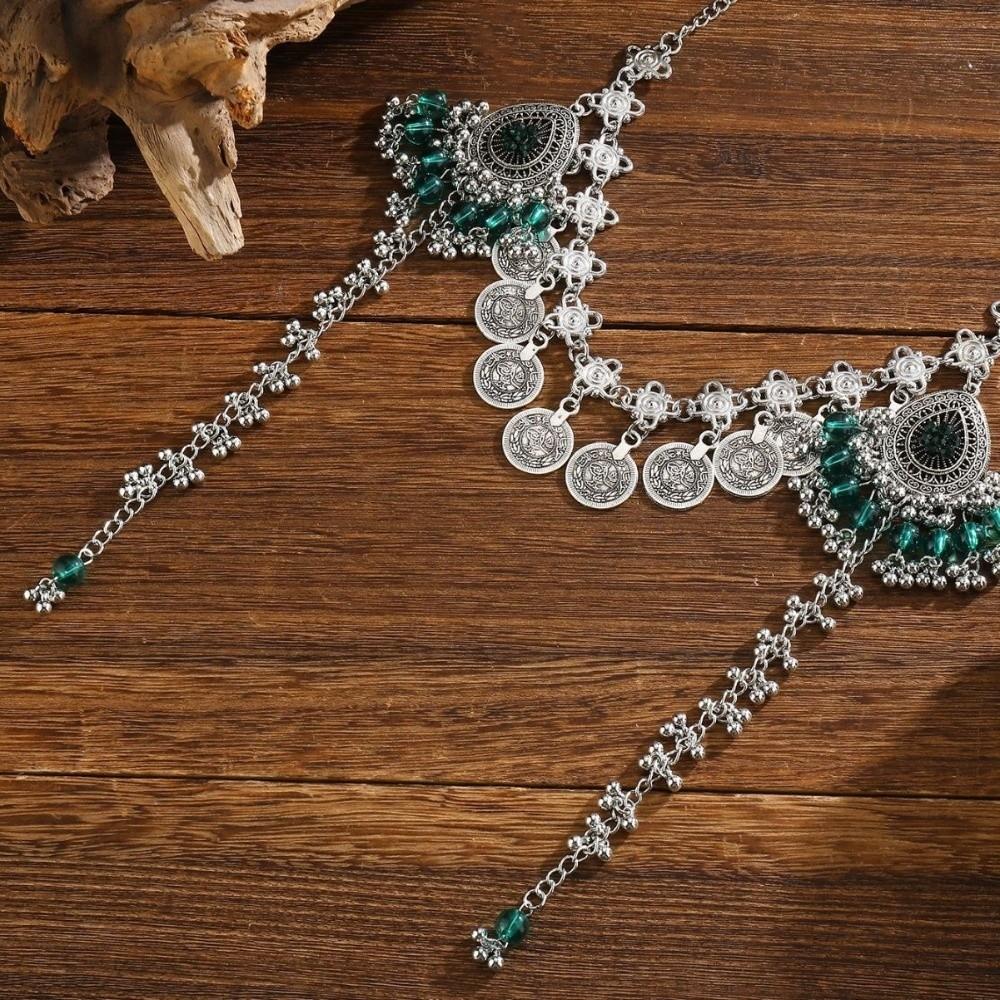 Waterdrop Tassel Hair Chains Ethnic Style Hairband Jewelry Trendy Forehead Chain Women
