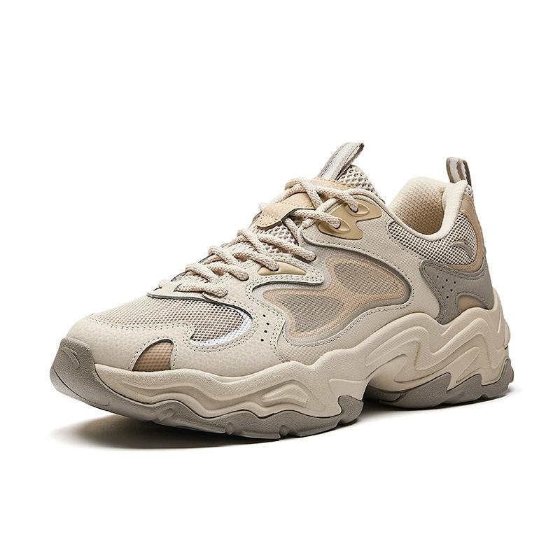 Anta Meteorite VENT Slip Resistant Abrasion Resistant Low top Casual Shoes Men's Khaki 112528858-4