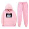 Unisex Naruto Uchiha Itachi Hooded Sweatshirt Set Warm Fleece Lined Casual Long Sleeve Tracksuit Teens