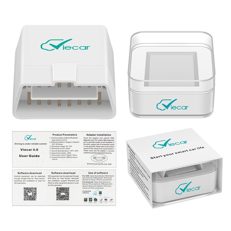 Viecar ELM327 V1.5 Bluetooth 4.0 OBD 2 OBD2 для Android/IOS ELM 327 V1 5 Автомобильный Диагностический Сканер Инструмент Читатель Кодов iCar Pro Vgate