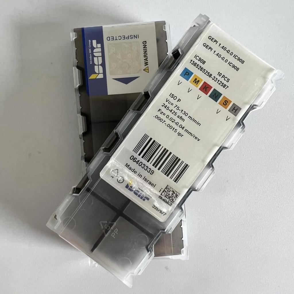 ISCAR / GEPI1.40-0.0 IC908 /Industrial Indexable Carbide Inserts 10 PCS