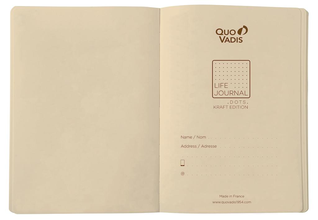 Quo Vadis Life Journal A5 Dot Grid Notebook, Craft Edition, 90 gsm, PEFC Certified, qv2371187