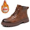 Martin Boots Men's Autumn and Winter Velvet  Warm Men's Boots Men's Shoes Trend Help Men's Boots