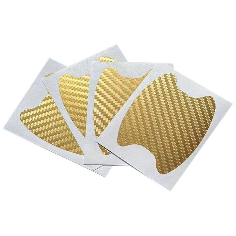 4 шт. наклейка на дверную ручку автомобиля, наклейка на автомобиль, защита от царапин, наклейка с рисунком углеродного волокна, защитная пленка