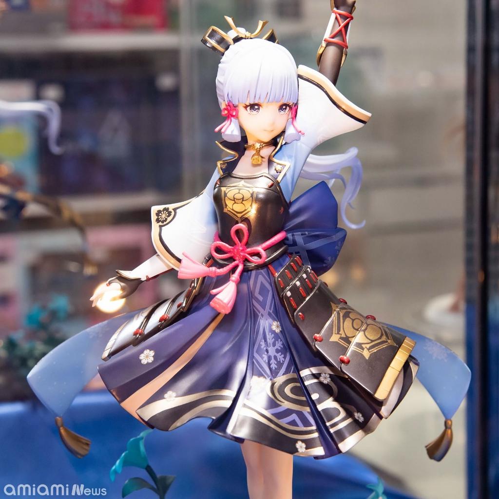 25СМ Аниме Игра Genshin Impact Камисато Аяка Фигурка Белая цапля Шуанхуа Стоячая сцена Модель Игрушка Коллекция Подарок Фигурка