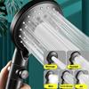 High Pressure Shower Head 5 Mode 11cm Large Chrome Handset Heads Water Saving