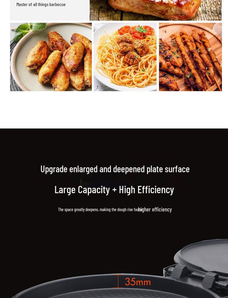 Большая электрическая сковорода 40 см: Двусторонняя антипригарная сковорода для блинов и оладий для домашнего или коммерческого использования