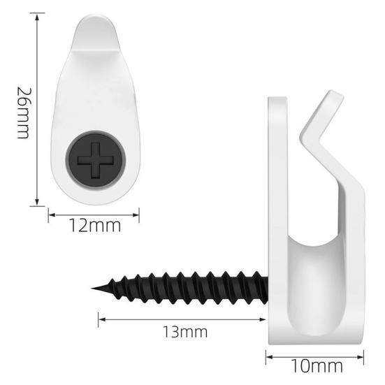 10 шт. уличные клипсы для гирлянд, высокая стабильность, простая установка, всепогодные крючки-подвески для кабеля сказочной гирлянды