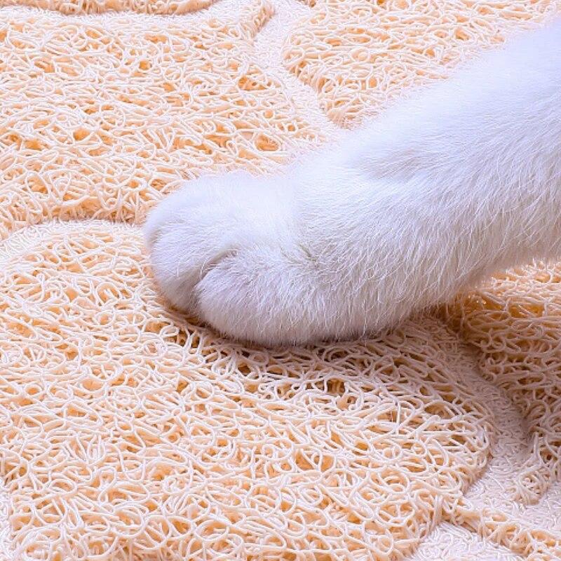 Водонепроницаемый коврик для туалета для домашних животных, высокоэластичное волокно, кошачий слой, маленький котенок, лицо, узор в виде лапы, продукт для домашних животных, туалетный коврик, аксессуары для кошек