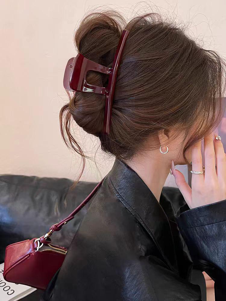 Корейская ретро большая заколка-краб для густых волос - Заколка-краб для волос высокого класса для прически пучок 2025