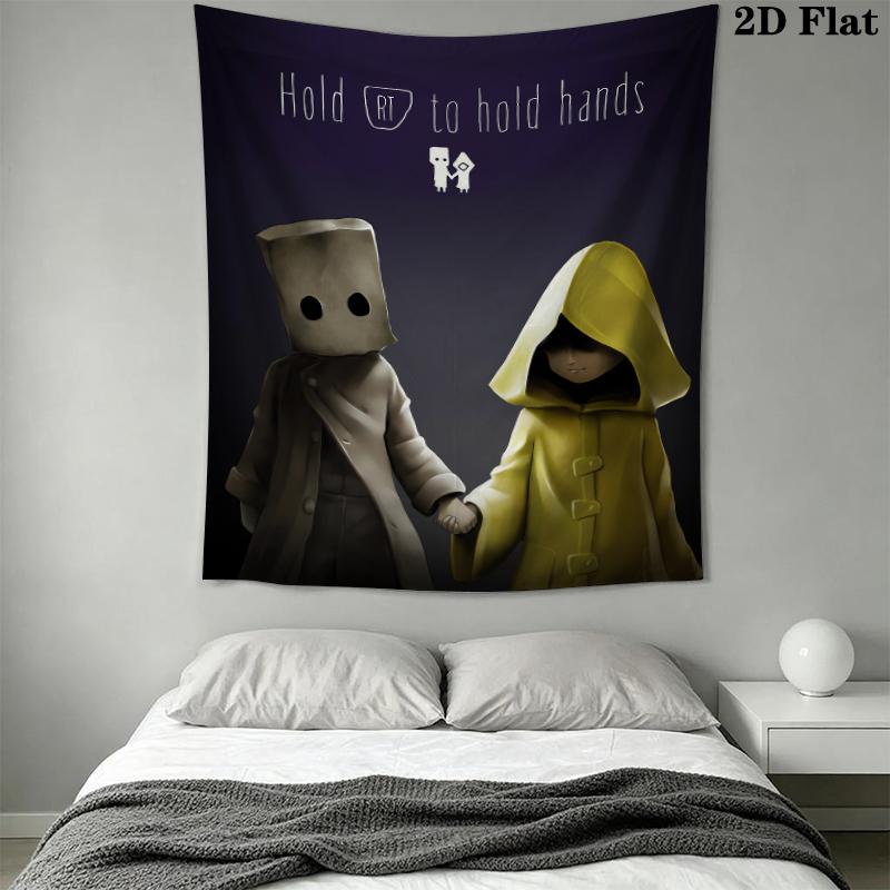Little Nightmares Wall Tapestry Aesthetic Wall Hanging Printed Fabric Blanket Decorative Tapestries for Bedroom Living Room Home Decor