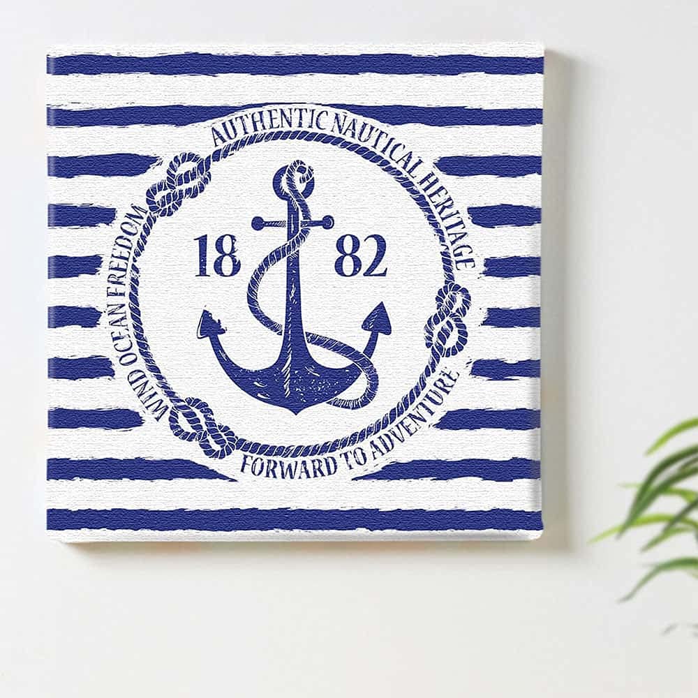 Art Deli Marine Fabric Wall Art Panel, pop-0087-L, 57 x 57 cm, Made in Japan