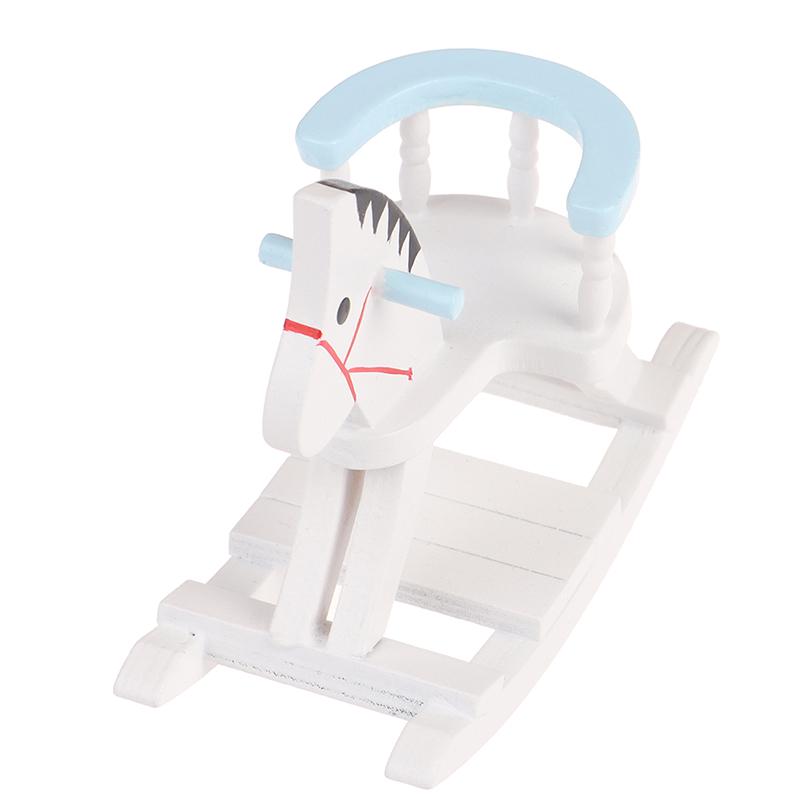 1:12 Миниатюрный кукольный домик Деревянное кресло-качалка Лошадка Мебель для детской комнаты