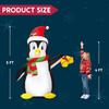 JOYFY 5 FT Christmas Inflatable Penguin Decoration with Built-in LEDs for Christmas Party Indoor Outdoor Décor