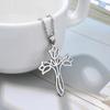 Cross Necklace for Women Men Stainless Steel Gold Christian Jesus Amulet Choker Chain Necklaces Jewelry