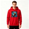Men Stained Glass Hip Hop Character Print Long Sleeve Pullover Hoodie Casual Streetwear Hooded Sweatshirt