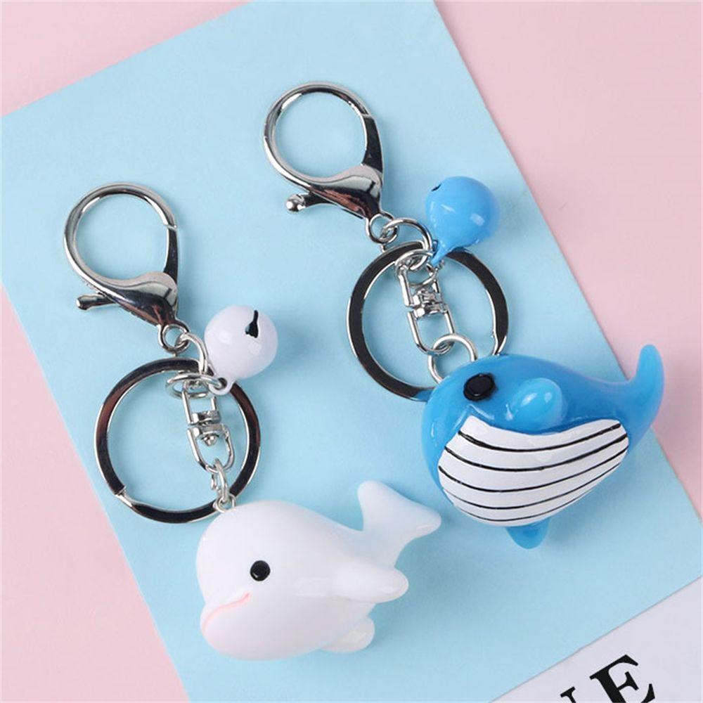 Accessories Bag Charm Resin Car Key Ring Dolphin Blue Whale Keychain Bag Pendant Keys Holder