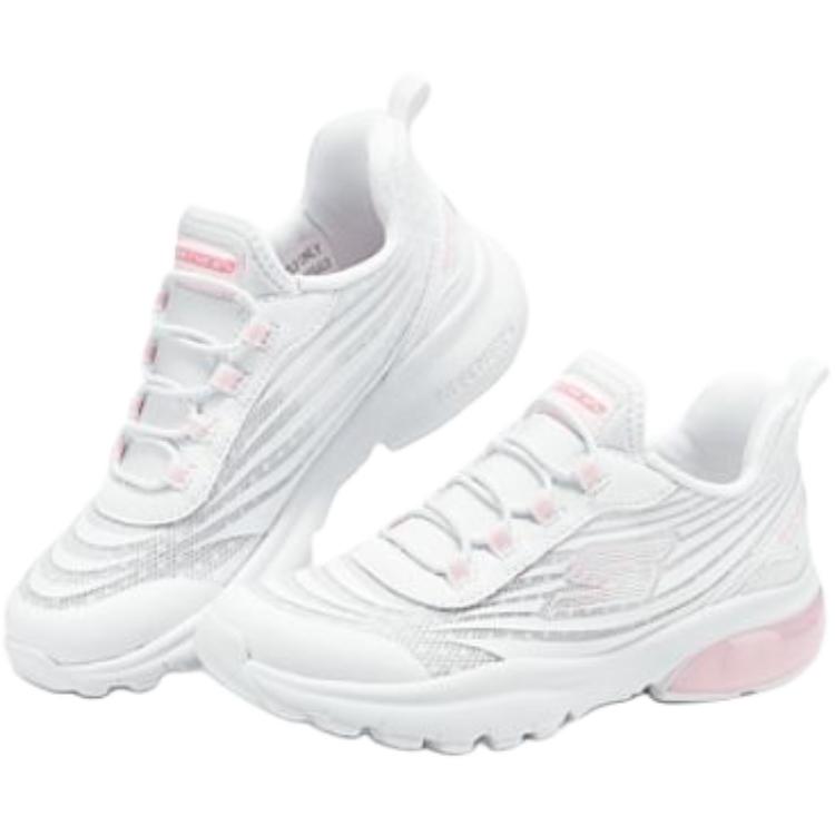 Skechers Детские удобные мягкие универсальные нескользящие износостойкие низкие повседневные кроссовки Детские кроссовки Белые 303975L-WHT