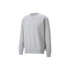 Mmq Crew Neck Sweatshirt Solid Color Long Sleeve Men Sweatshirt Gray 535789-04