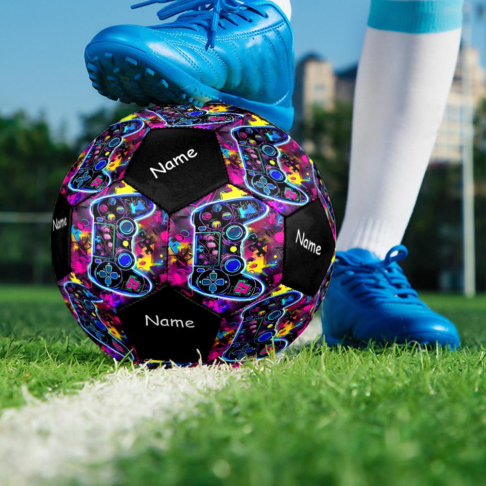 Custom Name Game Controller Theme Size 5 Soccer Ball, Suitable for Both Indoor and Outdoor Matches, a Gift Suitable for Everyone.